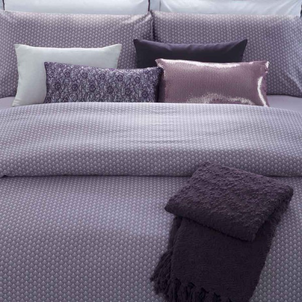 3tlg. Mako Satin Bettwaesche Jeunesse dorée Purple Shell lila