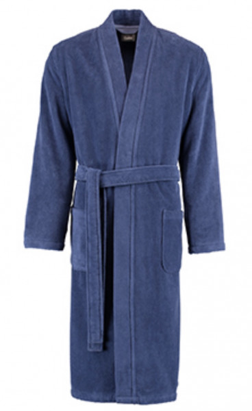 Cawö Herren Bademantel 823 Kimono blau 125cm