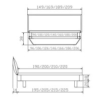 Vorschau: Hasena Fine-Line Syma 18 Slitto Cussina Bett Vorschau: Hasena Fine-Line Syma 18 Slitto Cussina Bett