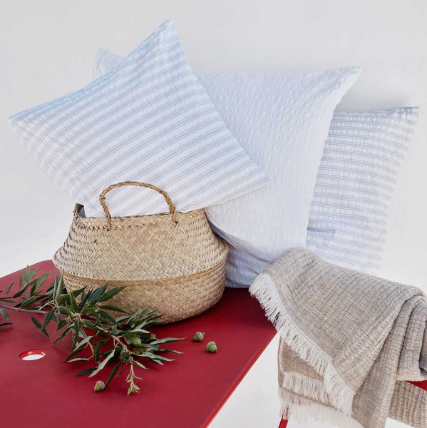 Schlossberg Bettwaesche Dean gris Seersucker