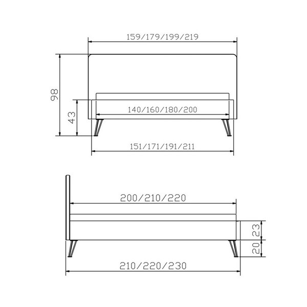 Hasena Dream-Line Ciara 23-3S Fasio Mars Bett