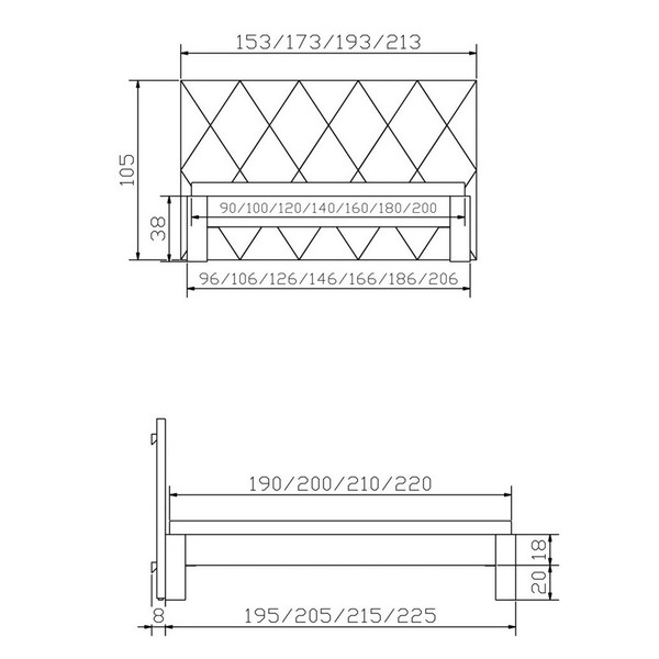 Hasena Fine-Line Syma 18 Ronda Umbia Bett