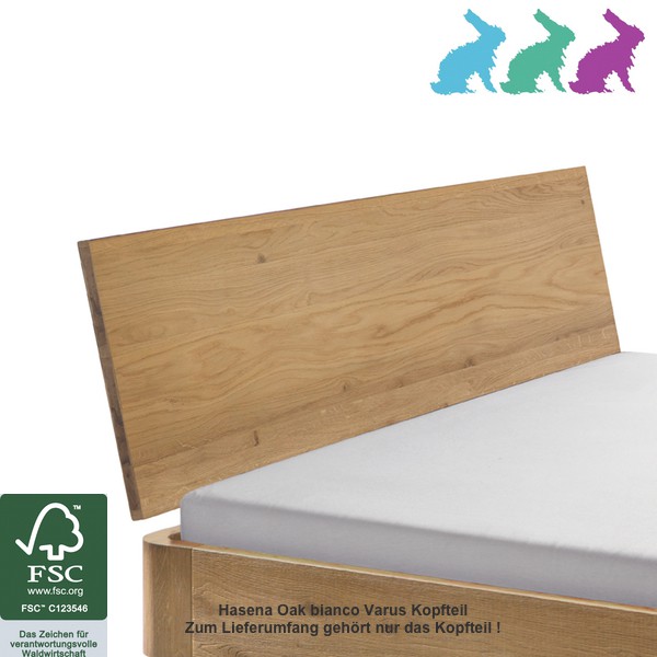 Hasena Varus Kopfteil Oak-bianco
