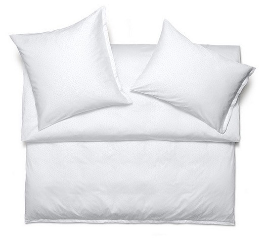 Schlossberg Bettwaesche Puntino blanc Satin Exquisit Jacquard uni