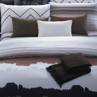 3tlg. Mako Satin Bettwäsche Jeunesse dorée Stylish Stripe weiss braun 3tlg. Mako Satin Bettwäsche Jeunesse dorée Stylish Stripe weiss braun